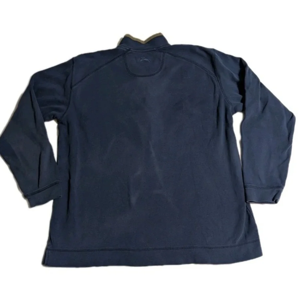 Tommy Bahama 100%‎ Pima Cotton Quarter-Zip Pullover – Navy, Medium
